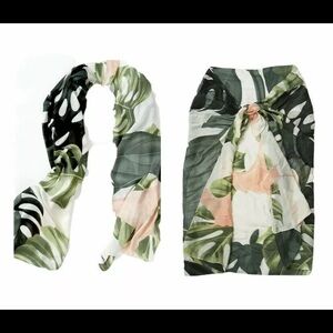 VIRGINIA WOLF Tropical Multi wear Wrap Green, White, Pink